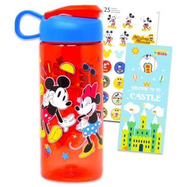 Imagem de Conjunto de garrafas de água Mickey e Minnie - Pacote de materiais escolares da Disney com garrafa de bebida Mickey e mais adesivos e mais | Cantina Disney para crianças