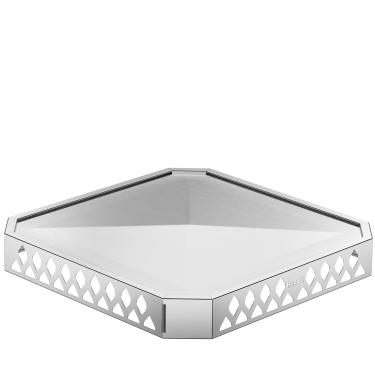 Imagem de Breeo Base X24 (25,6 polegadas) | Protetor de deck de lareira | Aço inoxidável | Feito nos EUA