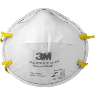Imagem de Mascara Descartavel 3M 8720 Poeira/Vapor Organico Branco /Verde Hb0041