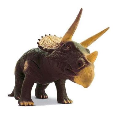 Imagem de Dinossauro Triceratops Grande 36cm Vinil Menino Realista Rex - Bee Toy