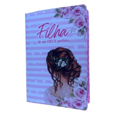 Imagem de Bíblia Letra Hiper Filha de um Deus perfeito Com Harpa e indice ARC - 