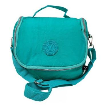 Imagem de Lancheira Bolsa Térmica Verde Juvenil Escolar Marmita Faculdade Trabal