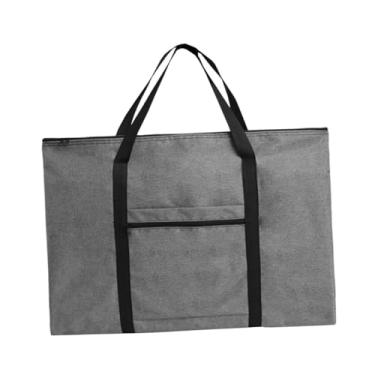 Imagem de MERIGLARE Portfólio de arte Boletim de boletim de bolsa Boletim portátil Bolsa de armazenamento Bolsa de documentos Organizador de arquivos para tintas obras de, Cinza 8k A3