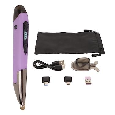 Imagem de Mouse caneta QANYEGN, mouse stylus óptico Bluetooth recarregável, mouse caneta sem fio de modo duplo 2.4g para laptops PC (Purple)