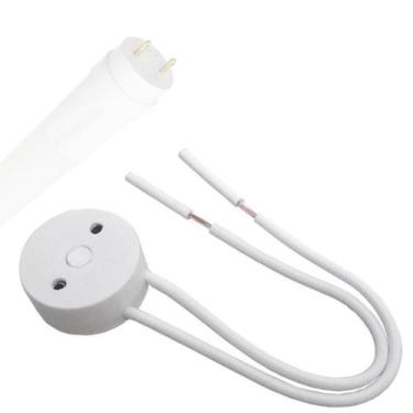 Imagem de Soquete Para Lâmpada Florecente Led Tubular Com Rabiço Fio 0,5mm Bivol