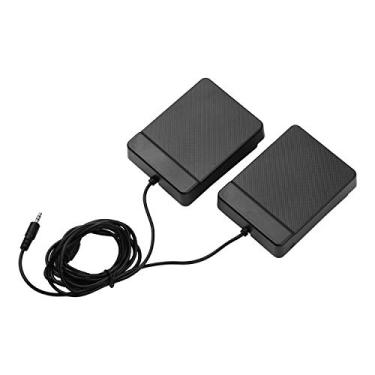 Imagem de Sustain Pedal for Keyboards, Pedal Universal Piano Pedal 3,5 Mm Pedal de Sustentação Dupla para Piano Dobrável Portátil, Teclado Eletrônico