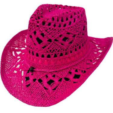 Imagem de Chapéu Country Rosa Sertanejo Rodeio Shows Peão Cowboy Moda Boho - Gen