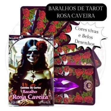 Imagem de Baralho Tarot Pomba Gira Rosa Caveira com Manual 36 Cartas - Baralhos 