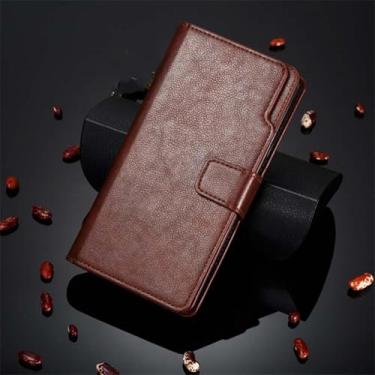 Imagem de HPQWN Para Galaxy Note 8 S24 S25 Ultra Couro Flip Case Wallet Cover (Para Galaxy Note 8/marrom)