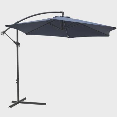 Imagem de Ombrelone Lateral Suspenso 3M Jardim de Alumínio com Base e Manivela Importway IWOBL-300