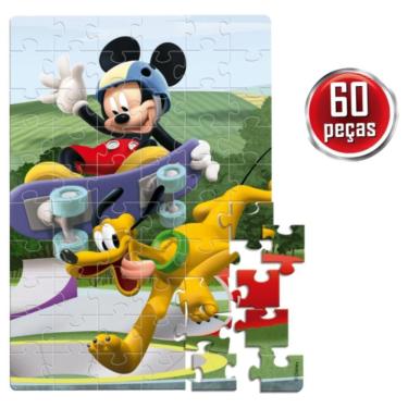 Imagem de Maleta Infantil Mickey Mouse Coleção 3 Quebra-Cabeças - Toyster Brinquedos