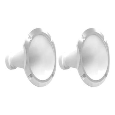 Imagem de 2 corneta alumínio 11-25 cone curto boca rosca branca