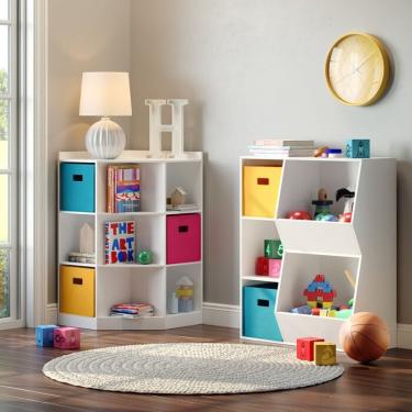 Imagem de Cantoneira Jade + Organizador de brinquedos Mirela 100% Mdf (infantil Quarto)