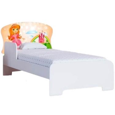 Imagem de Cama Infantil Magia 20 com Proteção Lateral Gabrielli Cor Branco
