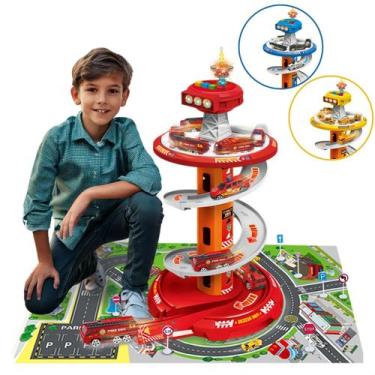 Imagem de Pista de Carrinho Infantil Luz e Som Garagem com 3 Carrinhos Inclusos 