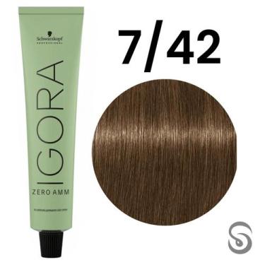 Imagem de Igora Zero Amm 7/42 Louro Médio Bege Fumê 60 ml - Schwarzkopf, UNICA
