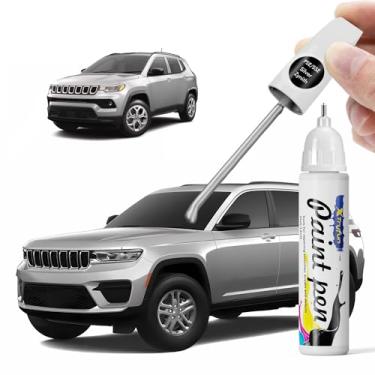 Imagem de XTryfun Tinta de retoque PSE/SSE Silver Zynith compatível com Jeep, reparo de arranhões de carro faça você mesmo, tintas automotivas, reparo rápido e fácil de arranhar para Grand Cherokee/Bússola