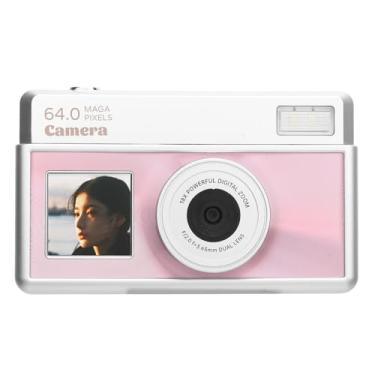Imagem de Câmera Digital 4K 68MP 18x Zoom AutoFocus Focus 2,8 Polegadas Câmera Digital Retro Com Vários Filtros e Luz de Preenchimento LED (Rosado e branco)