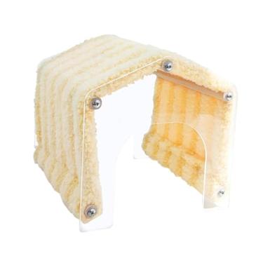 Imagem de Generic Esconderijo de cobaias porquinhos transparentes acrílicos hedgehog túneis acessórios para gaiola de tenda, Amarelo