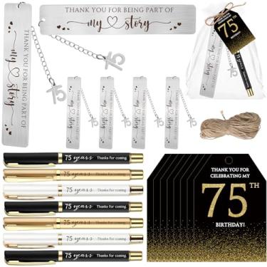 Imagem de Sinload 25 conjuntos de lembrancinhas de aniversário para convidados, 25 canetas esferográficas Thanks for Coming 25 marcadores, 25 cartões com bolsa de organza para lembrança de festa de aniversário