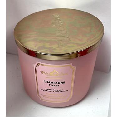 Imagem de Bath & Body Works, White Barn Vela de 3 pavios com óleos essenciais - 411 g - Novos aromas principais! (Torrada de champanhe)