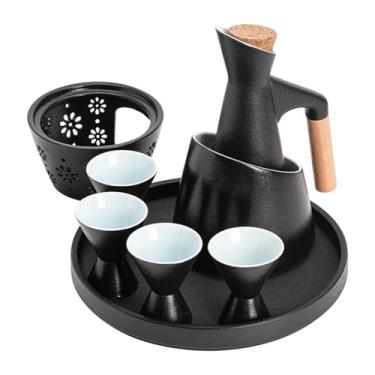 Imagem de YWJLQH Cerâmica de cerâmica com porcelana mais quente, cerâmica de bebida de saquê para presente