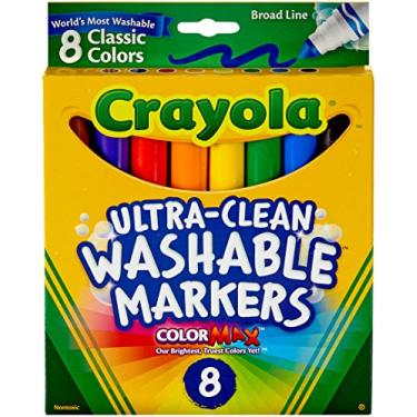 Imagem de Crayola Marcadores laváveis de linha larga ultra Clean Color Max - cores clássicas 8 unidades