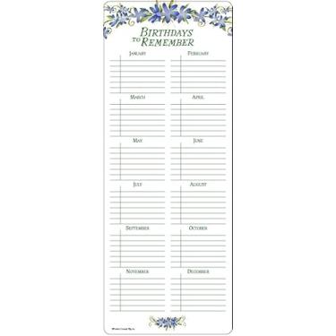 Imagem de Birthdays To Remember - Calendário magnético de aniversário com design floral