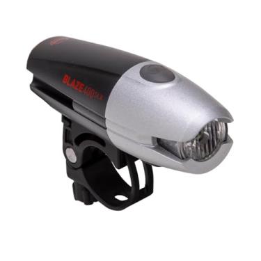 Imagem de Planet Bike Luz de bicicleta Blaze® 400 SLX, farol branco frontal com luz lateral âmbar, 5 modos, super brilhante até 400 lúmens, recarregável por USB, lanterna de bicicleta