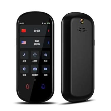 Imagem de Tradução bidirecional portátil global em tempo real em 137 idiomas 17 dispositivo tradutor de IA offline para escritório, viagens de negócios