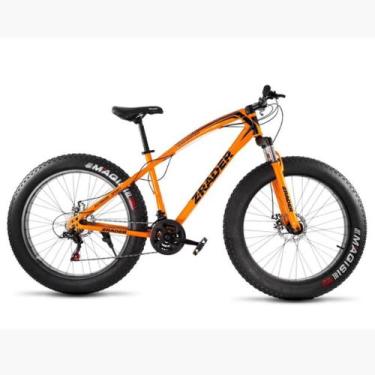 Imagem de Bicicleta Fat Bike  Aro 26 Câmbio Shimano 21 Marchas - Zrader, Laranja