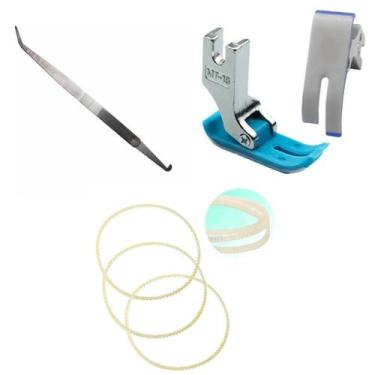 Imagem de Pinça com pescador para máquina de costura + Calcador Teflon + Kit 3 c