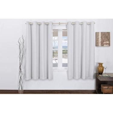 Imagem de Cortina Corta Luz com voal sala ou quarto 2,00x1,70 para varão 2m cor 