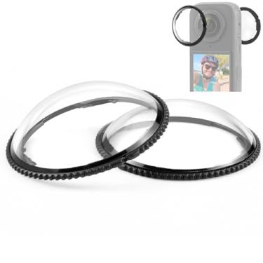 Imagem de PULUZ Para protetor de lente Insta360 X4, tampa de lente 360 X4 Rotação material PC protetor de lente capa protetora de lente para acessórios de câmera esportiva Insta 360 x4