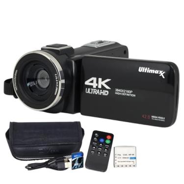 Imagem de Ultimaxx Câmera Filmadora 4K Gravador de Vídeo 42Mp Suporte para Câmera Vlogging Youtube Tiktok Filmadora Digital com Tela Lcd de 3 ", Zoom Digital 18X para Adultos Crianças Adolescentes Iniciantes