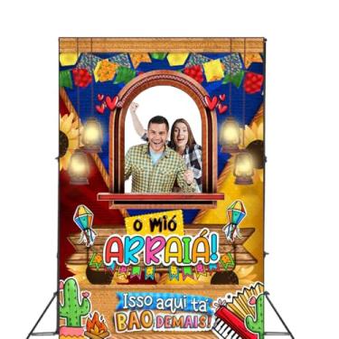 Imagem de Painel Fundo Interativo Vazado Festa Junina São João Tecido 1,50x2,20m (FIFJN0017)