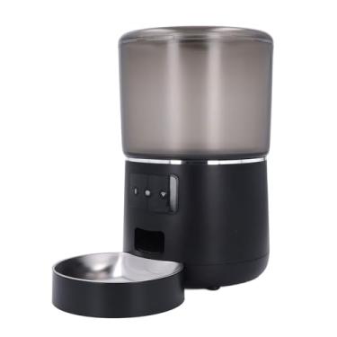 Imagem de Alimentador Automático de Gatos Wifi, Contêiner Transparente Alimentador de Gatos Automáticos para Casa (Plugue da UE)