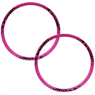 Imagem de Par Aro Vzan Vmaxx Aro 26 DH Freio a Disco 36 Furos Rosa Neon Bicicleta Montadinha Manobras Freeride