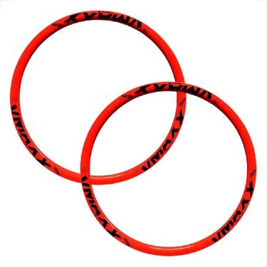 Imagem de Par Aro Vzan Vmaxx Aro 26 DH Freio a Disco 36 Furos Laranja Neon Bicicleta Montadinha Freeride Reforçado