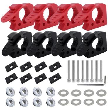 Imagem de Kit de montagem de grampo de borracha de liberação rápida, suporte de pá de machado, braçadeiras, kit de montagem de braçadeiras, alças de ferramentas para 1-1/4'' a 1-3/5'' de diâmetro para caminhões