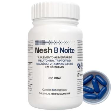 Imagem de Nesh B Noite - Melatonina, Triptofano, Magnésio, Vitaminas B3 e B6 - Suplemento em Cápsulas - 60 Unidades