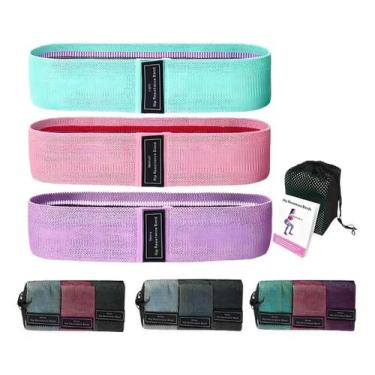 Imagem de Kit 3 Faixas Elásticas Exercícios Musculação Resistencia - Compre Já F