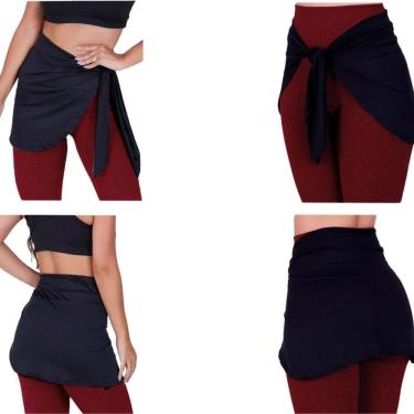 Imagem de Saia Slim Tapa Bumbum Esportiva para Malhar Roupas Fitness Esportiva Discreta Conforto para Malhar Agachamento Musculação Kit 2 Peças