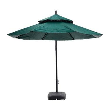 Imagem de Ombrelone Articulado Verde de 2,7m em Poliéster Estrutura em Alumínio 