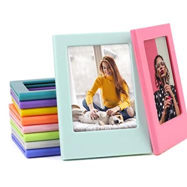 Imagem de Pacote com 24 porta-retratos magnéticos 2 x 3 conjunto de mini molduras para quadro Polaroid Moldura Instax Molduras para fotos para geladeira Tamanho carteira Molduras para fotos Shantmay