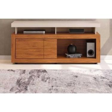 Imagem de Rack Bancada p/ TV até 50 Pol Verano c/ 1 Porta e Rodízios 136cm Off W