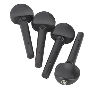 Imagem de Acouto 4 PCS Ebony Violin Tuning PEGS - Acessórios de Eixo de Qualidade para 1/4 de Violino (1/2 cordas de violino, olha de peixe de Hairtail)