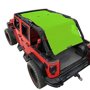 Imagem de Shadeidea Protetor solar para Jeep Wrangler JK Unlimited Sun Shade JKU 4 portas superior 2007-2018 frente + traseira + porta-malas, proteção UV bloqueador com bolsa de armazenamento - 10 anos de duração