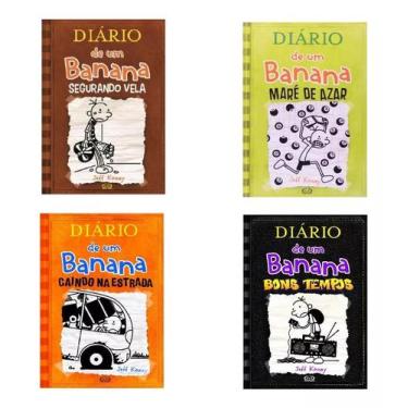 Imagem de Kit C/4 Livros Diário de Um Banana 7, 8 ,9 e 10 ( Capa Mole ) + Brinde