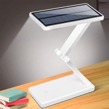 Imagem de Lâmpada De Mesa Solar Usb Recarregável Portátil Dobrável 24led Sensor De Toque Regulável Candeeiro De Mesa Iluminação De Leitura Interna, A